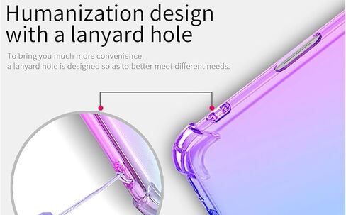 Osophter for Galaxy A06 5G Case: with Screen Protector Women Girls TPU Shock-Absorption Flexible Gradient Color for Samsung Galaxy A06 5G Phone Case Cover(Purple Blue) in Saudi Arabia