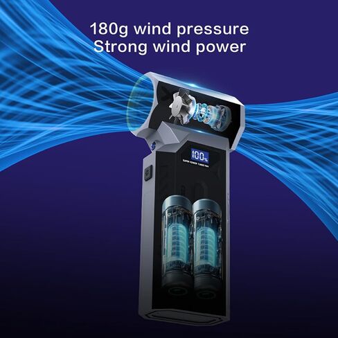 Compressed Air Duster Cordless, 4 Gear Adjustable Brushless Motor 150000RPM Electric Air Duster, Rechargeable with LED Display & Light, Mini Dust Blower for Computer, PC, Keyboard, Outdoor, House, Car in Saudi Arabia