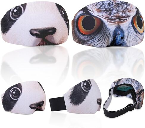 Ryaco 2 Pcs Ski Snowboard Goggle Cover Sleeve, Ski Goggles Microfiber Protective Lens Scratch Dust Protection for Travel Storage Lens Protection, aurora in Saudi Arabia