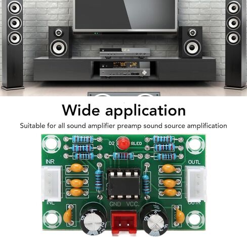 Sound Operational Preamplifier Board, 5X Dual Channel Digital Tone Board DC12‑30V Power Supply Input NE5532 Amplifier Front Panel in Saudi Arabia