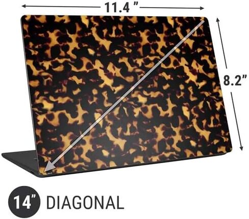 ملصق Skinit للكمبيوتر المحمول متوافق مع الكمبيوتر المحمول العالمي 14 بوصة (11.4 × 8.2 بوصة) - تصميم هيكل سلحفاة مصمم في الأصل من Skinit in Kuwait