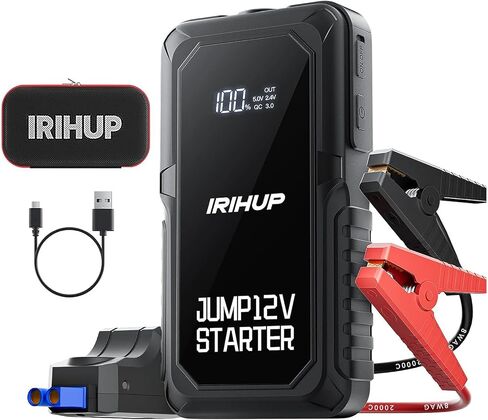 Car Battery Jump Starter 4000A, Car Jump Starter Jump Box(Up to All Gas or 10L Diesel Engine),12V Jump Starter Battery Pack Portable Smart Jumper Cables in Saudi Arabia