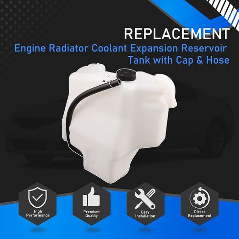 Engine Coolant Recovery Bottle Reservoir Tank with Cap Compatible with 2018-2023 Jeep Wrangler 2.0L L4 Replaces 68364312AC 68364312AA 68364312AB in Saudi Arabia