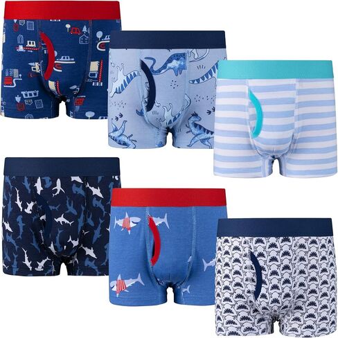 BIG ELEPHANT Boys’ Boxer Briefs 6-Pack – 100% Cotton Toddler Underwear, Soft & Breathable in Saudi Arabia