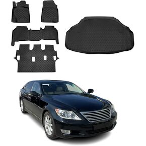 سجادات أرضية OMAC لسيارة Lexus LS460 2007-2012 سجادات سيارة مناسبة لجميع الأحوال الجوية ثلاثية الأبعاد مخصصة مقاومة للماء وبطانات أرضية TPE عديمة الرائحة مقاسة بالليزر وغير قابلة للانزلاق (أسود) in Kuwait