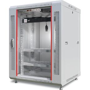 Sysracks 15U Gray Wall Rack Mount Server 18" Deep Network Cabinet, Server Rack with Fan, Removable Side Panels, Locking Glass Door 19" Computer Cabinet Enclosure Network Rack Case 15.450 in Saudi Arabia