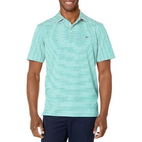 قميص بولو رجالي من Vineyard Vines، Heathered Winstead Sankaty Performance، قبعة بيضاء/أزرق يخت in Kuwait