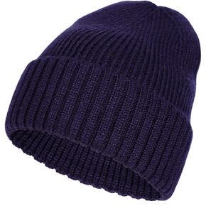 Kids Merino Wool Beanie Hat Warm Ribbed Knit Winter Cuffed Skull Cap Ski Caps for Boys Girls Ages 7-14 in Saudi Arabia