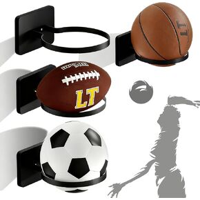 حامل كرة السلة يثبت على الحائط - حامل الكرة على الحائط، رف عرض تخزين الكرة لكرات السلة التوقيعية، حامل كرة القدم/الكرة الطائرة، منظم الملحقات الرياضية in Kuwait