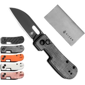 سكين جيب كيزر بانيش قابل للطي، 2.3 بوصة 154 سم سكين EDC صغير من الفولاذ، مقبض ميكارتا سكين صغير للرجال والنساء سكاكين حادة للتخييم والمشي لمسافات طويلة، V2676C1 in Kuwait