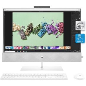 كمبيوتر HP Pavilion 27-d0080 مقاس 27 بوصة يعمل باللمس AIO i7-10700T وسعة 16 جيجابايت وسعة 1 تيرابايت SSD 9ED27AA (متجدد) in Kuwait