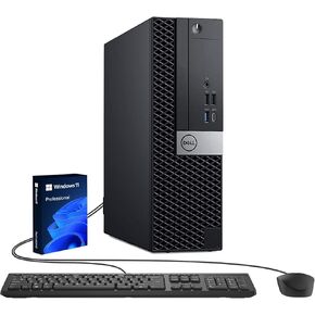 كمبيوتر مكتبي Dell OptiPlex 7050 SFF، Intel Core i5-6500، ذاكرة الوصول العشوائي DDR4 سعة 8 جيجابايت، SSD 256 جيجابايت، لوحة مفاتيح وماوس، Windows 11 Pro (متجدد) in Kuwait