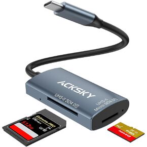 USB-C 4.0 Card Reader - Supports SD/SDHC/SDXC & Micro SDHC/SDXC/MMC UHS-I/II, for iPhone, iPad, MacBook Pro & Samsung S22 in Saudi Arabia