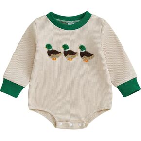 Newborn Baby Boy Western Outfit Mallard Duck Bodysuit Country Farm Cowboy Romper Hunting Clothes in Kuwait