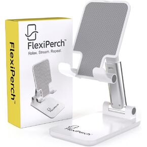 حامل هاتف مرن FlexiPerch™ - ذراع طويل قابل للتعديل للسرير والأريكة والمكتب، حامل متعدد الزوايا بدون استخدام اليدين لأجهزة iPhone/Android - تصميم ناعم ومتين مع تغليف هدايا ممتاز in Kuwait