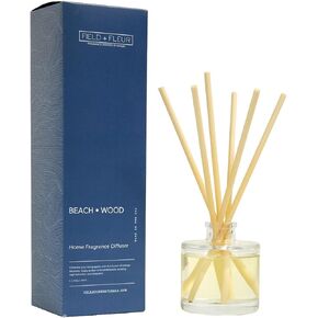 FIELD FLEUR Reed Diffuser Set - Myrrh Wood Scent Diffuser - Reed Diffusers for Home with Long Lasting Fragrance – 6 oz Oil – Diffuse Time 4-6 Months – Made in The USA in Kuwait