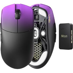 ماوس ألعاب لاسلكي Lamzu Maya Champion Edition، خفيف الوزن للغاية 45 جرام، مفتاح بصري، جهاز تشفير ذهبي TTC مقاوم للغبار، Pixart PAW 3950 IC، متوافق مع 8K، متوافق مع جهاز الكمبيوتر/Mac (وردي فاتح) in Kuwait