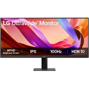 شاشة LG UltraWide 29U511A - شاشة 29 بوصة WFHD (2560x1080) IPS، 100 هرتز، sRGB 99%، HDR10، العناية بالعين، حامل قابل للتعديل للارتفاع، شاشة واسعة للغاية 21:9 لتعدد المهام، المكتب المنزلي in Kuwait