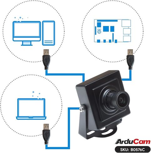 وحدة كاميرا Arducam Starvis USB، كاميرا ويب منخفضة الإضاءة 1080P، كاميرا Mini UVC USB2.0 Lightburn للكمبيوتر الشخصي والكمبيوتر المحمول وRaspberry Pi in Kuwait