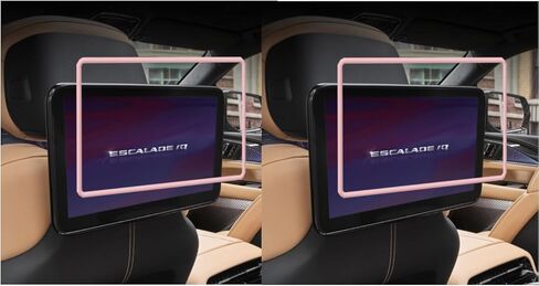 Silicone Screen Protector for 2021-2026 Cadillac Escalade Rear Seat Entertainment System, Soft Edge Guard Shockproof Anti-Crash Cover for Backseat Headrest Screen, Easy to Install (Pink) in Saudi Arabia