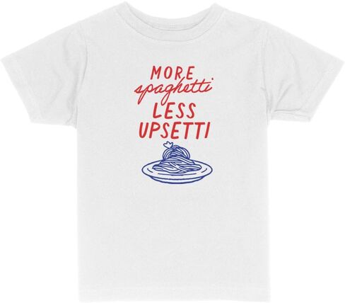 More Spaghetti Less Upsetti Toddler Kids T-Shirt in Saudi Arabia