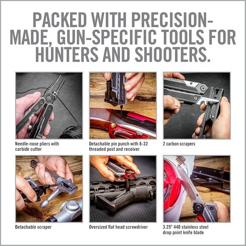 Real Avid Gun Tool Max, 37-in-1 Multitool for Gunsmithing, Includes Pliers, Wire Cutters, Knife Blade, Universal Choke Wrench, Bits, Wrenches & Sheath, Perfect EDC Tool for Hunting & Gun Owners black in Saudi Arabia