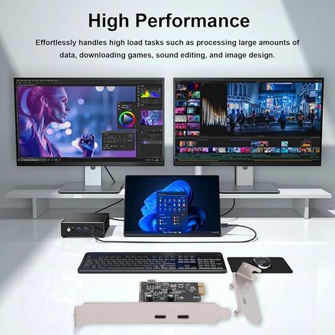 PCIe to USB 3.2 Gen 1 Card, 2 Port USB C Expansion Card for OS X, with 5Gbps Bandwidth Plug and Play in Saudi Arabia
