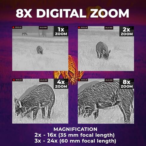 AGM Global Vision Clarion Dual Focus Thermal Imaging Scope – Switchable Base Magnification, 12μm Sensor, Video Recording, WiFi, Waterproof Thermal riflescope for Hunting in Saudi Arabia