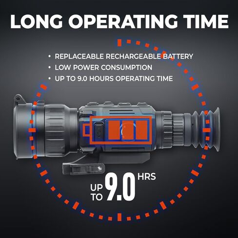 AGM Global Vision Clarion Dual Focus Thermal Imaging Scope – Switchable Base Magnification, 12μm Sensor, Video Recording, WiFi, Waterproof Thermal riflescope for Hunting in Saudi Arabia