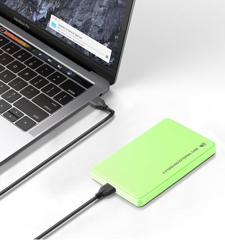 2.5" Hard Drive Enclosure,5Gbps USB 3.0 to SATA III Tool-Free External Hard Disk Case for 2.5 inch 9.5mm 7mm HDD SSD Up to 4TB (Green) in Saudi Arabia