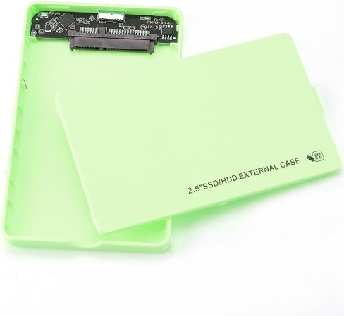 2.5" Hard Drive Enclosure,5Gbps USB 3.0 to SATA III Tool-Free External Hard Disk Case for 2.5 inch 9.5mm 7mm HDD SSD Up to 4TB (Green) in Saudi Arabia