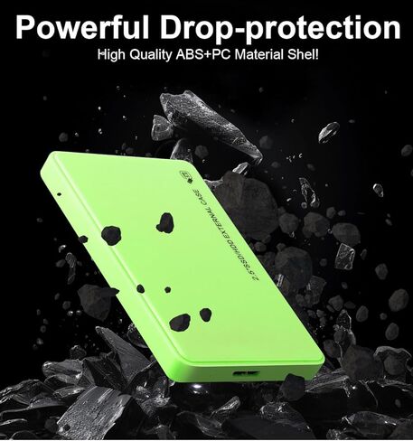 2.5" Hard Drive Enclosure,5Gbps USB 3.0 to SATA III Tool-Free External Hard Disk Case for 2.5 inch 9.5mm 7mm HDD SSD Up to 4TB (Green) in Saudi Arabia