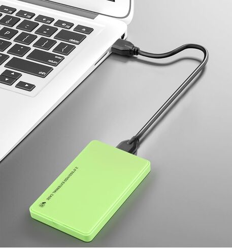2.5" Hard Drive Enclosure,5Gbps USB 3.0 to SATA III Tool-Free External Hard Disk Case for 2.5 inch 9.5mm 7mm HDD SSD Up to 4TB (Green) in Saudi Arabia
