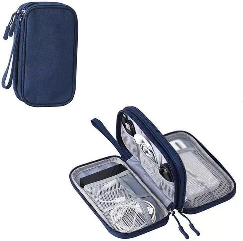 Electronic Organizer - Travel Cable Bag, Waterproof Double-Layer Pouch for Cords, Charger in Saudi Arabia