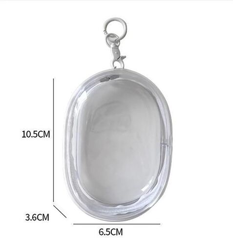 2 Pack Transparent Cable Organizer Case With Keychain Portable Clear Storage Pouch For Charger Earbuds Keys in Saudi Arabia