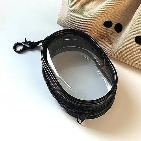 2 Pack Transparent Cable Organizer Case With Keychain Portable Clear Storage Pouch For Charger Earbuds Keys in Saudi Arabia