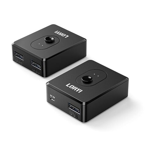 USB 2.0 Switch Selector 2 جهاز كمبيوتر يشارك جهاز USB واحد، أو جهاز كمبيوتر واحد يشارك جهازي USB، نقل بيانات بسرعة 480 ميجابت في الثانية، متوافق مع الماوس ولوحة المفاتيح والطابعة ومحرك الأقراص المحمول وكاميرا الويب in Kuwait