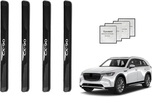 Door Sill Protector Trim Guard for Mazda CX-90 cx90 2024 2025 2026, Auto Interior Accessories Plates Cover Accessory Kick Panels (B) in Saudi Arabia