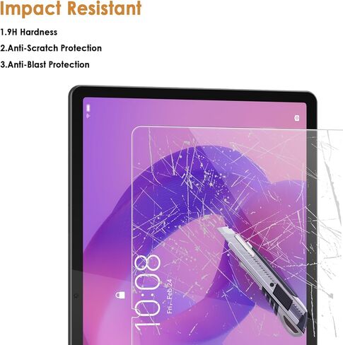 واقيات شاشة مكونة من قطعتين متوافقة مع Lenovo Idea Tab Plus 12.1 بوصة / Tab K12 (2025)، زجاج مقسى [وضوح HD] [9 صلابة] [سهلة التركيب] بديل لـ TB361FU / TB361ZU in Kuwait