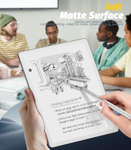 (عبوة من قطعتين) واقي شاشة غير لامع مضاد للوهج متوافق مع Scribe 2025/Scribe Colorsoft 2025/Scribe بدون ضوء أمامي 2025/Nokia N1 (11 بوصة)، مادة TPU الناعمة الممتازة المضادة لبصمات الأصابع وخالية من الفقاعات ومضادة للخدش in Saudi Arabia