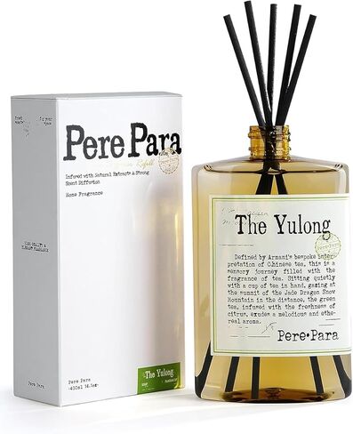 English Pear&Freesia Scent Premium Reed Diffuser Set - 400ml /13.53 fl.oz Scented Oil with 6 Sticks | Long-Lasting Fragrance for Home & Office | Luxury Gift in Kuwait