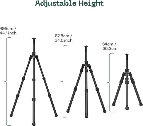 FANAUE Tripod for Binoculars Telescope, 42" Carbon Fiber Spotting Scopes Tripods Stand with 1/4" and 3/8" Thread,Camera Tripod with Reversible Center Column for DSLR in Saudi Arabia