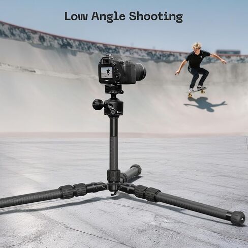 FANAUE Tripod for Binoculars Telescope, 42" Carbon Fiber Spotting Scopes Tripods Stand with 1/4" and 3/8" Thread,Camera Tripod with Reversible Center Column for DSLR in Saudi Arabia