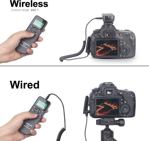 AODELAN WTR2 Wireless Shutter Release Timer Remote Control for Nikon Z6, Z7, Coolpix P1000, D850, D810, D700, D4, D5, D4s, D3100, D5000, D7200, D600, D610, D750, D3200, D3300; Replace MC-DC2, MC-36 in Saudi Arabia