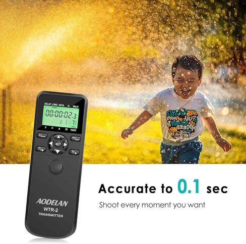 AODELAN WTR2 Wireless Shutter Release Timer Remote Control for Nikon Z6, Z7, Coolpix P1000, D850, D810, D700, D4, D5, D4s, D3100, D5000, D7200, D600, D610, D750, D3200, D3300; Replace MC-DC2, MC-36 in Saudi Arabia