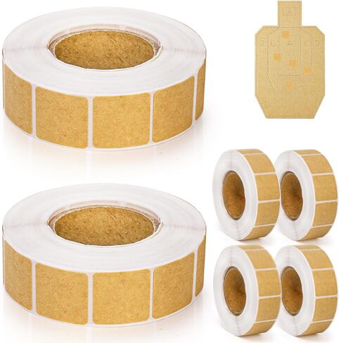 6000 Pieces / 6 Rolls 0.87 Inch Target Pasters, Square Self-Adhesive Target Sticker for Shooting Practice, Shooting Cardboard Paper Markers Label for Pistol Shooting Range Targets in Saudi Arabia