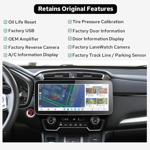 JOYING Car Radio for Honda CRV 2017-2022, 12.3" QLED Touch Screen Android 13 Car Stereo 12GB+256GB Plug and Play with CarPlay & Android Auto, GPS Navigation, Bluetooth, AM/FM(JY-HT901N12) in Saudi Arabia