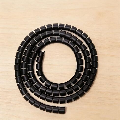 PVC Cable Management Sleeve 3m Flexible Waterproof Easy Install for Computer, Car or Desk Office Cable Organization, Black in Saudi Arabia