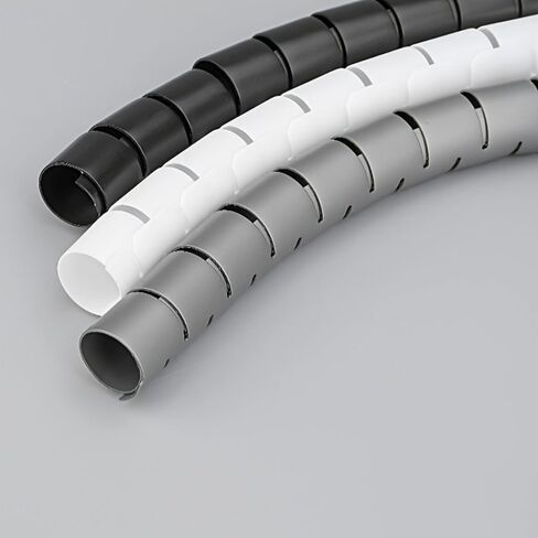 PVC Cable Management Sleeve 3m Flexible Waterproof Easy Install for Computer, Car or Desk Office Cable Organization, Black in Saudi Arabia
