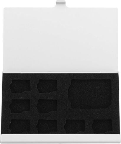 Veemoon Aluminum Alloy Memory Card Storage Case with 9 Anti-Static Slots Portable Data Holder Waterproof Organizer for Photographers and Tech Users in Saudi Arabia